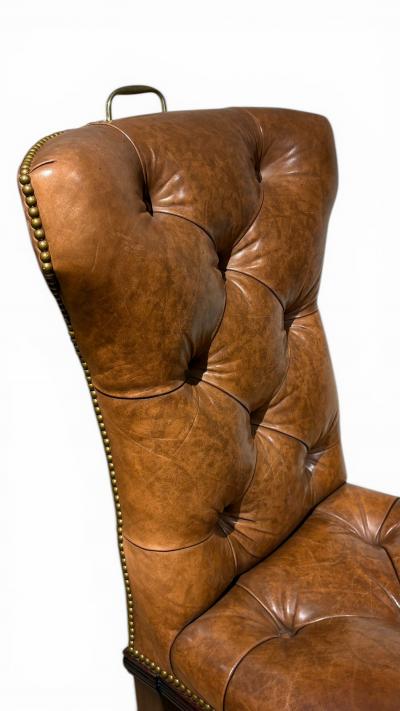  Ralph Lauren Ralph Lauren Tufted Brown Leather Desk Chair