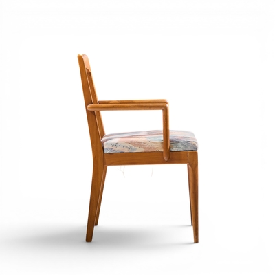  Ramseur Furniture Co Ramseur Mid Century Walnut and Cane Dining Chairs Set of 6