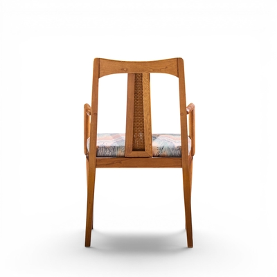  Ramseur Furniture Co Ramseur Mid Century Walnut and Cane Dining Chairs Set of 6