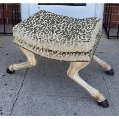  Randy Esada Designs 18th C Style Horse Leg Hoof Vanity Stool or Bench by Randy Esada Designs