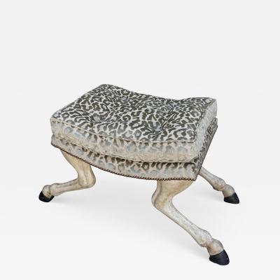  Randy Esada Designs 18th C Style Horse Leg Hoof Vanity Stool or Bench by Randy Esada Designs
