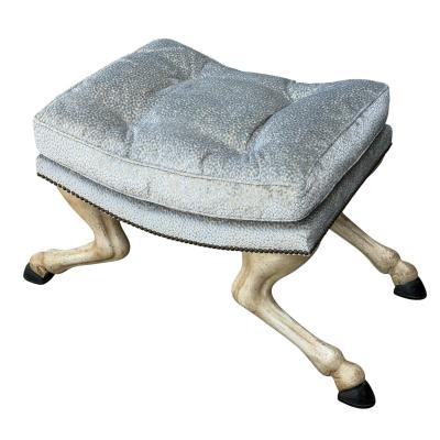  Randy Esada Designs 18th C Style Horse Leg Hoof Vanity Stool or Bench by Randy Esada Designs