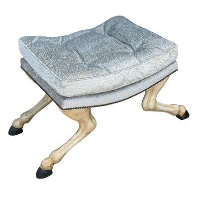  Randy Esada Designs 18th C Style Horse Leg Hoof Vanity Stool or Bench by Randy Esada Designs