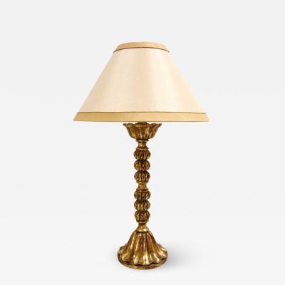  Randy Esada Designs Carved Italian Varella Gilt Wood Table Lamp by Randy Esada Designs