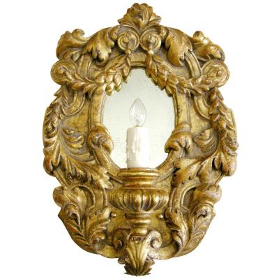 Randy Esada Designs Extraordinary Italian Gilt Wood Designer Sconce Juliette by Randy Esada
