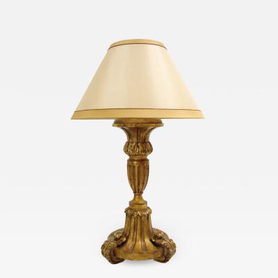  Randy Esada Designs Huge Carved Italian Paladin Gilt Wood Lamp by Randy Esada Designs for Prospr
