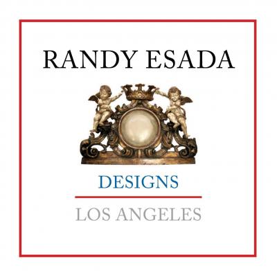  Randy Esada Designs Milano Italian Six Arm Giltwood Gilt Metal Chandelier by Randy Esada Designs