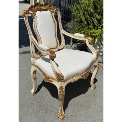  Randy Esada Designs Randy Esada Designs Rococo Style Giltwood Arm Chair