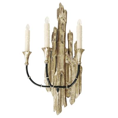  Randy Esada Designs Randy Esada Designs for PROSPR White Gold Carved Italian 3 Arm Castle Sconces