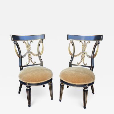  Randy Esada Designs Regency Style Giltwood Mohair Chairs by Randy Esada Designs for Prospr