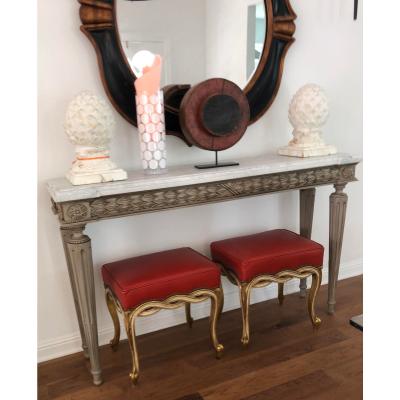  Randy Esada Designs Regency Style Ribbon Taboret Bench by Randy Esada Designs for Prospr a Pair