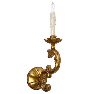  Randy Esada Designs Verochio Itallian Gilt Wood Light Sconce by Randy Esada