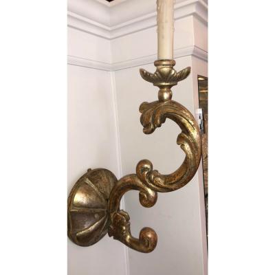  Randy Esada Designs Verochio Itallian Gilt Wood Light Sconce by Randy Esada