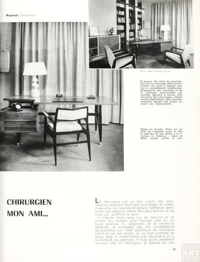  Raphael Fine French Mid Century Lacquered Desk by Raphael