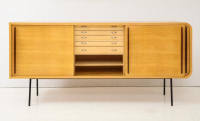  Raphael Furniture France Modernist Double Faced Sycamore Credenza by Raphael