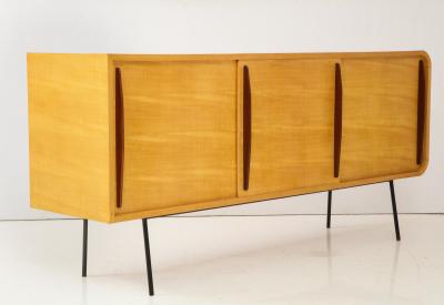  Raphael Furniture France Modernist Double Faced Sycamore Credenza by Raphael