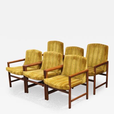  Rapids Furniture Company 1 Set of Six Walnut Dining Armchairs by Rapids of Boston
