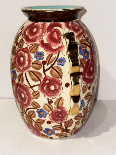  Raymond Chevalier Art Deco Vase by Raymond Chevalier for Boch La Louviere Beautiful Floral Design