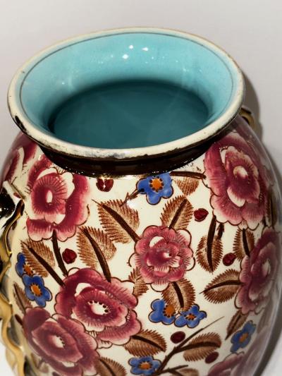  Raymond Chevalier Art Deco Vase by Raymond Chevalier for Boch La Louviere Beautiful Floral Design
