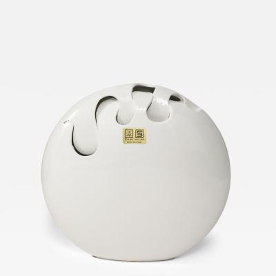  Raymor 1970s Carpie For Raymor Italian Porcelain Modern Vase