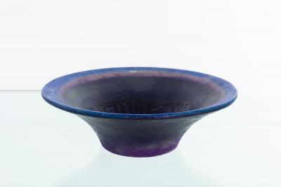  Raymor Fantoni for Raymor Deep Purple and Blue Ceramic Bowl 1955