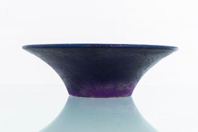  Raymor Fantoni for Raymor Deep Purple and Blue Ceramic Bowl 1955