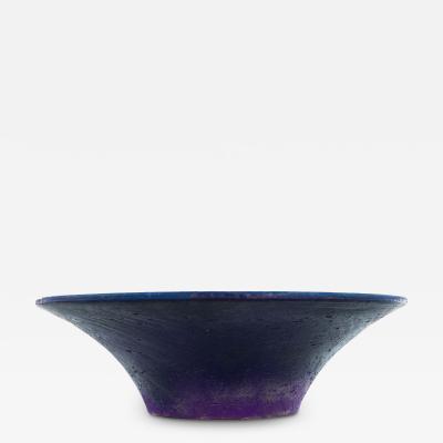  Raymor Fantoni for Raymor Deep Purple and Blue Ceramic Bowl 1955
