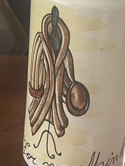  Raymor ITALIAN MID CENTURY FOR MY MINK CERAMIC CANNISTER BANK BY RAYMOR