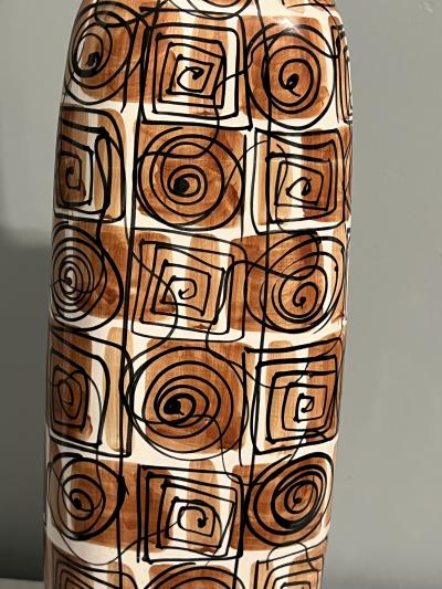  Raymor MODERNIST MID CENTURY ABSTRACT DESIGN CERAMIC BOTTLE LAMP BY RAYMOR