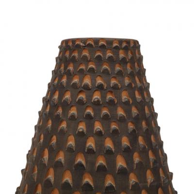  Raymor Raymor Pinecone Vase Ceramic Brown and Turquoise