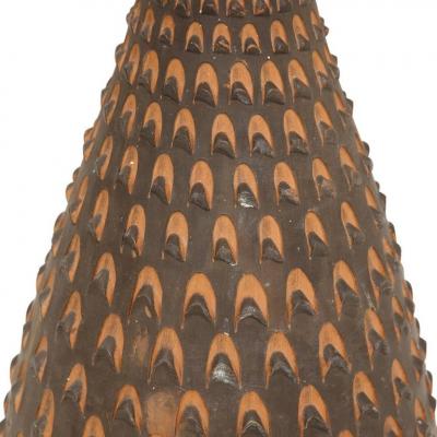  Raymor Raymor Table Lamp Ceramic Brown Pinecone Signed