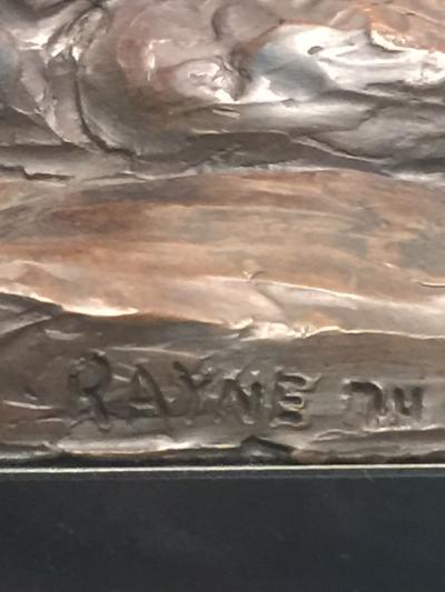  Rayne BRUTALIST NUDE MAN SCULPTURE ON REVOLVING BASE