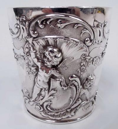  Reed Barton Antique Reed Barton Victorian Rococo Sterling Silver Baby Cup