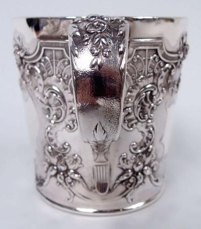  Reed Barton Antique Reed Barton Victorian Rococo Sterling Silver Baby Cup