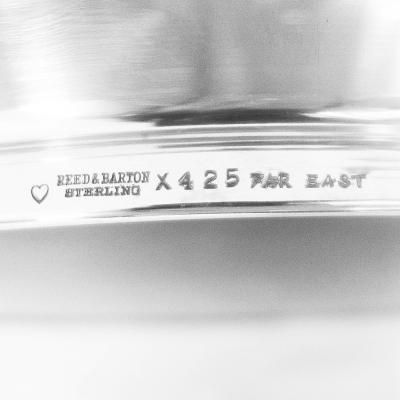 Reed Barton Large Sterling Black Resin Tray by Reed Barton