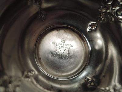  Reed Barton Pair of Reed Barton Francis I Low 3 Light Candelabra 1950