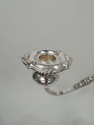  Reed Barton Pair of Reed Barton Francis I Sterling Silver 3 Light Candelabra