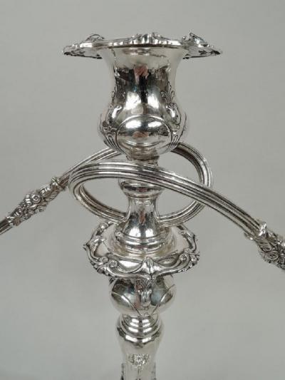  Reed Barton Pair of Reed Barton Francis I Sterling Silver 3 Light Candelabra