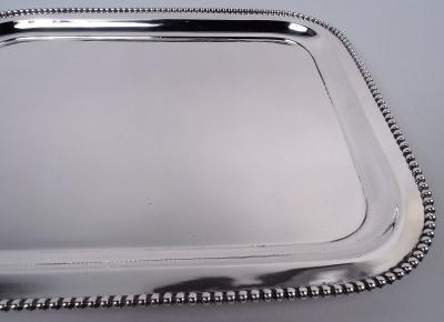  Reed Barton Reed Barton Modern Classical Sterling Silver Tray with Bold Beading