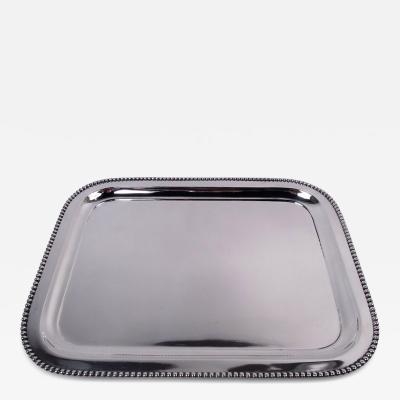  Reed Barton Reed Barton Modern Classical Sterling Silver Tray with Bold Beading