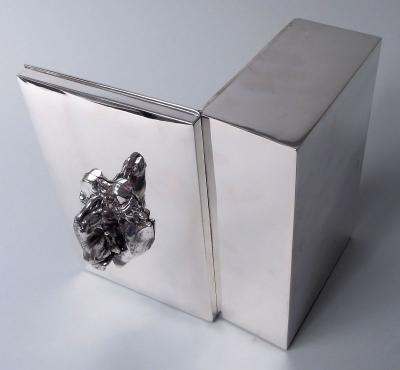  Reed Barton Reed Barton Sterling Silver Cigar Box with Hound Dog Finial