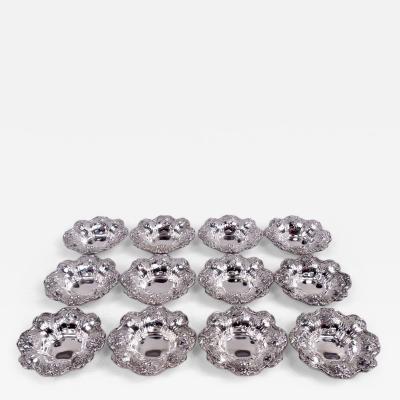  Reed Barton Set of 12 Reed Barton Francis I Sterling Silver Nut Dishes