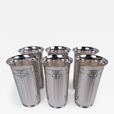 Reed Barton Set of 6 Reed Barton Edwardian Regency Sterling Silver Highballs