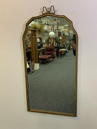 Regent MODERNE GILT METAL ITALIAN MIRROR WITH ROPE EDGE DESIGN
