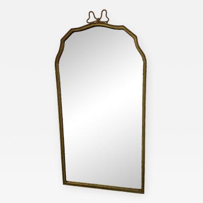  Regent MODERNE GILT METAL ITALIAN MIRROR WITH ROPE EDGE DESIGN