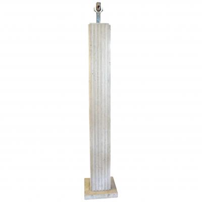  Reggiani Italian Modern Travertine Floor Lamp by Reggiani
