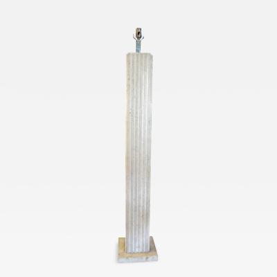  Reggiani Italian Modern Travertine Floor Lamp by Reggiani