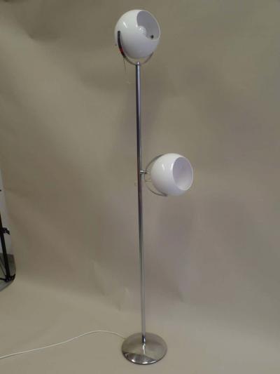  Reggiani Pair of Italian Mid Century Modern Space Age Floor Lamps by Reggiani