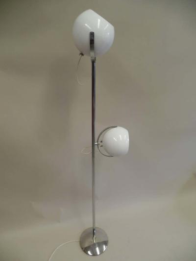  Reggiani Pair of Italian Mid Century Modern Space Age Floor Lamps by Reggiani