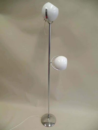  Reggiani Pair of Italian Mid Century Modern Space Age Floor Lamps by Reggiani